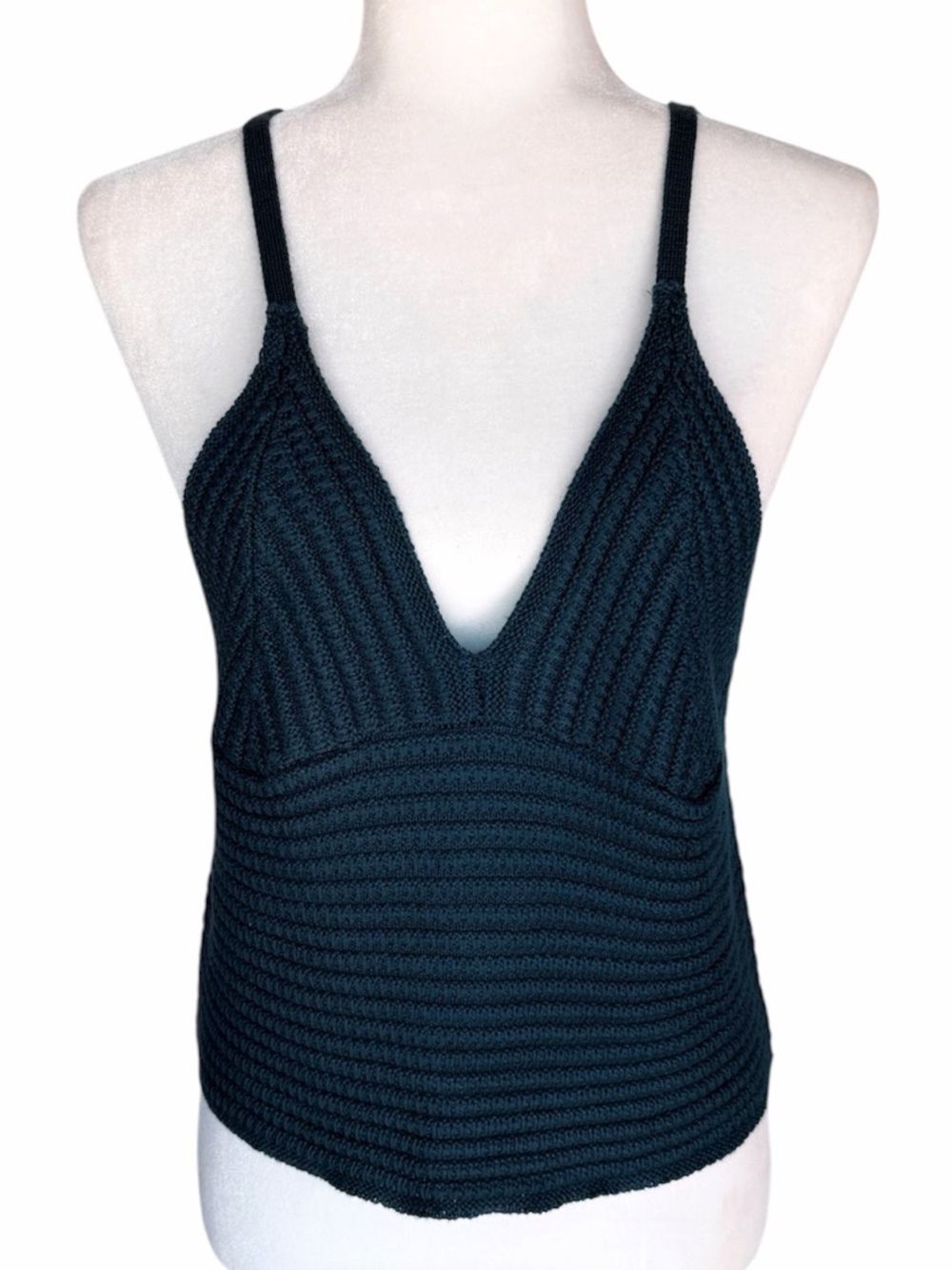 And Now This Teal Blue Green Cropped Cardigan and Cami Tank Sweater Set, Large - Picture 2 of 9
